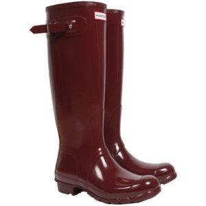 Maroon/ Burgundy Authentic Hunter Brand Rain Boots/Wellies. Size 6 US.
